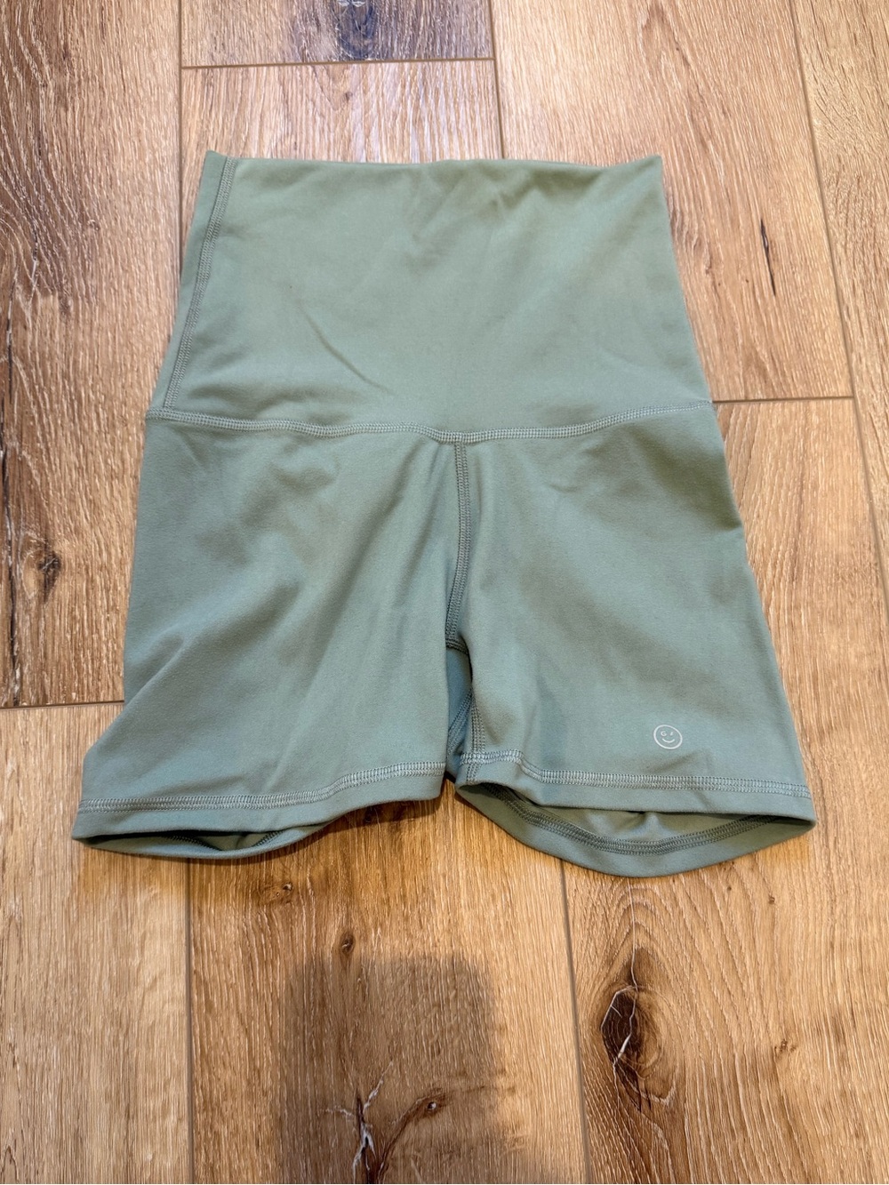 Gilly Hicks Olive Green High-Waist Bike Shorts